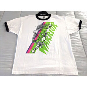 WWE Legends Ultimate Warrior Ringer T-shirt Vintage 2013 Short Sleeve 2X